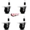 Service Caster 3.5'' Phenolic Swivel 1-3/8'' Expanding Stem Caster Set Total Lock Brake, 4PK SCC-EXTTL20S3514-PHS-138-4 - alternate 2